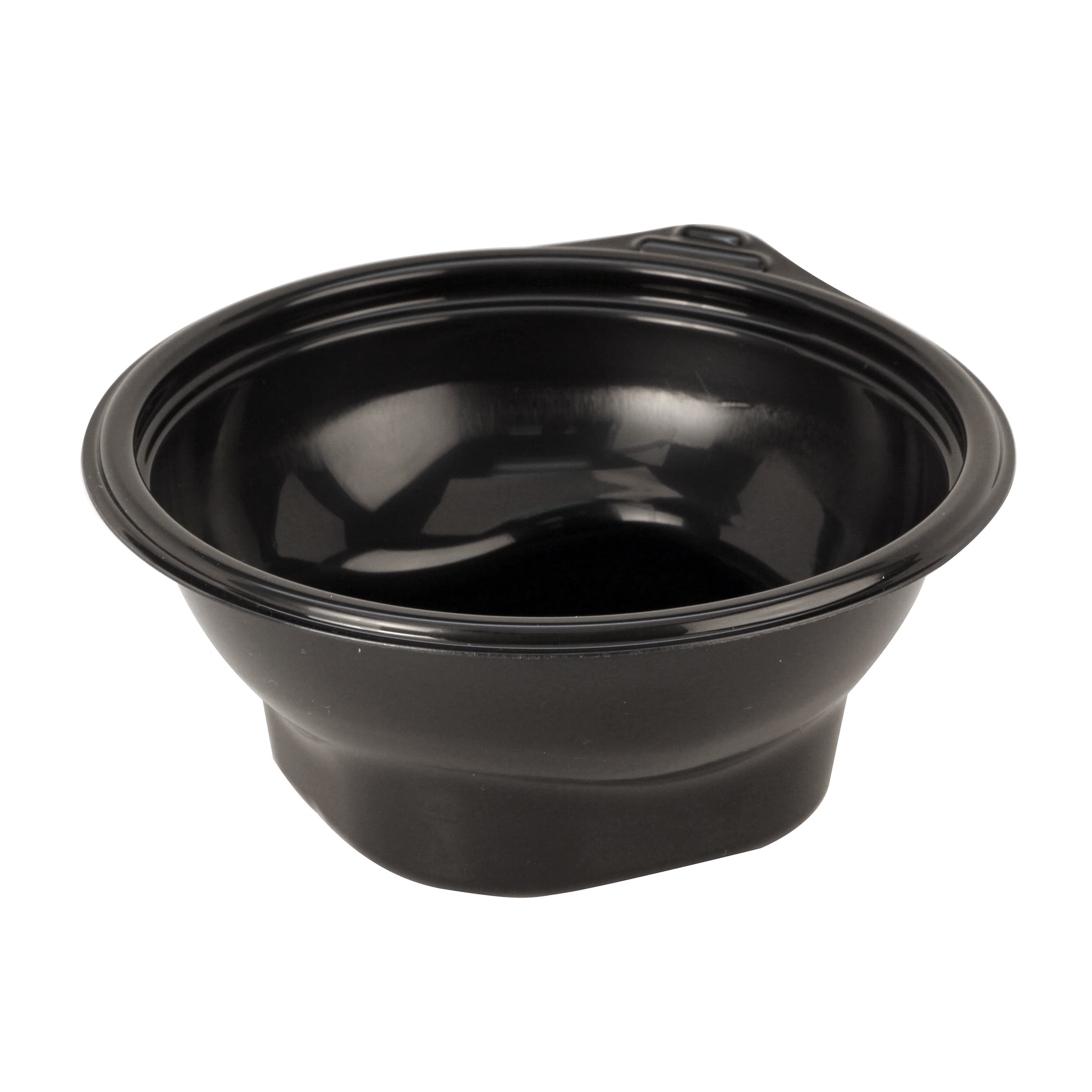 SideKicks® Take-Out Container Base 4.7X2X2.7 IN PP Black Round Microwave Safe 750/Case
