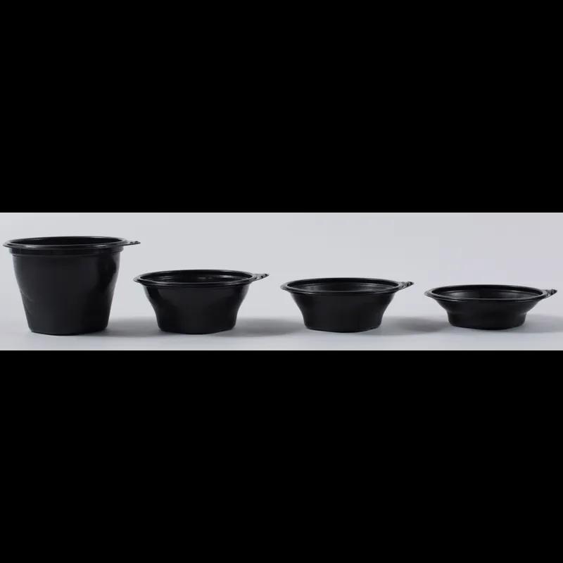 SideKicks® Take-Out Container Base 4.7X2X2.7 IN PP Black Round Microwave Safe 750/Case