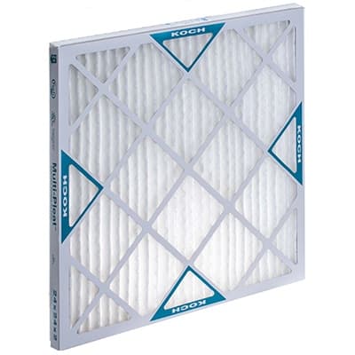 Replacement Air Filter Green Synthetic Fiber 24X24X2 IN Multi-Pleat 12/Carton