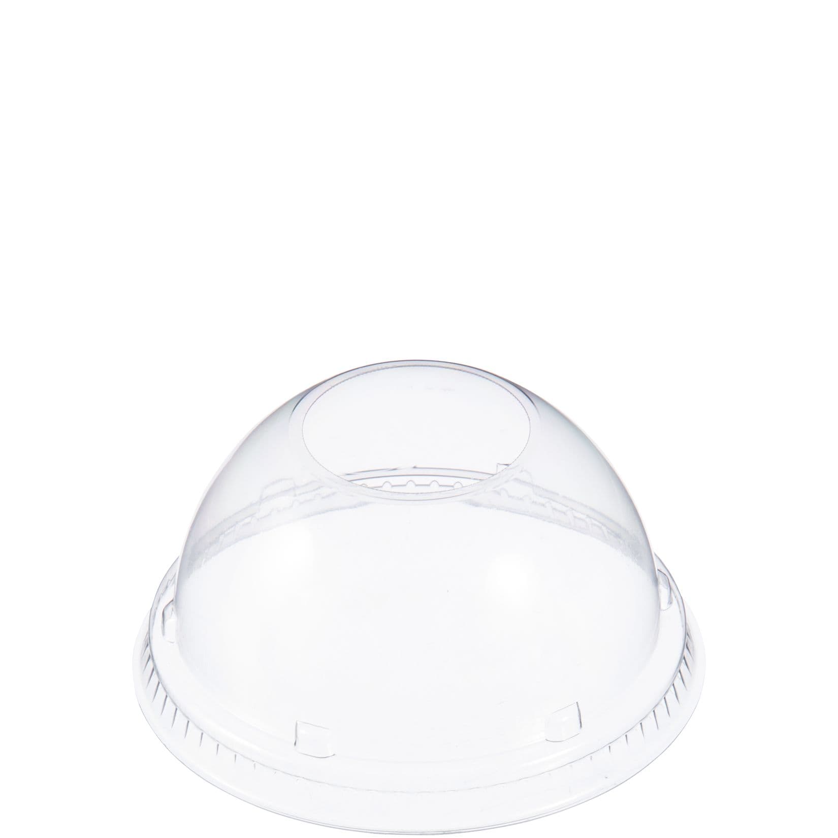 Dart® Lid Dome 3.9X1.9 IN OPS Clear For 12-24 OZ Cup With Hole 50 Count/Pack 20 Packs/Case 1000 Count/Case