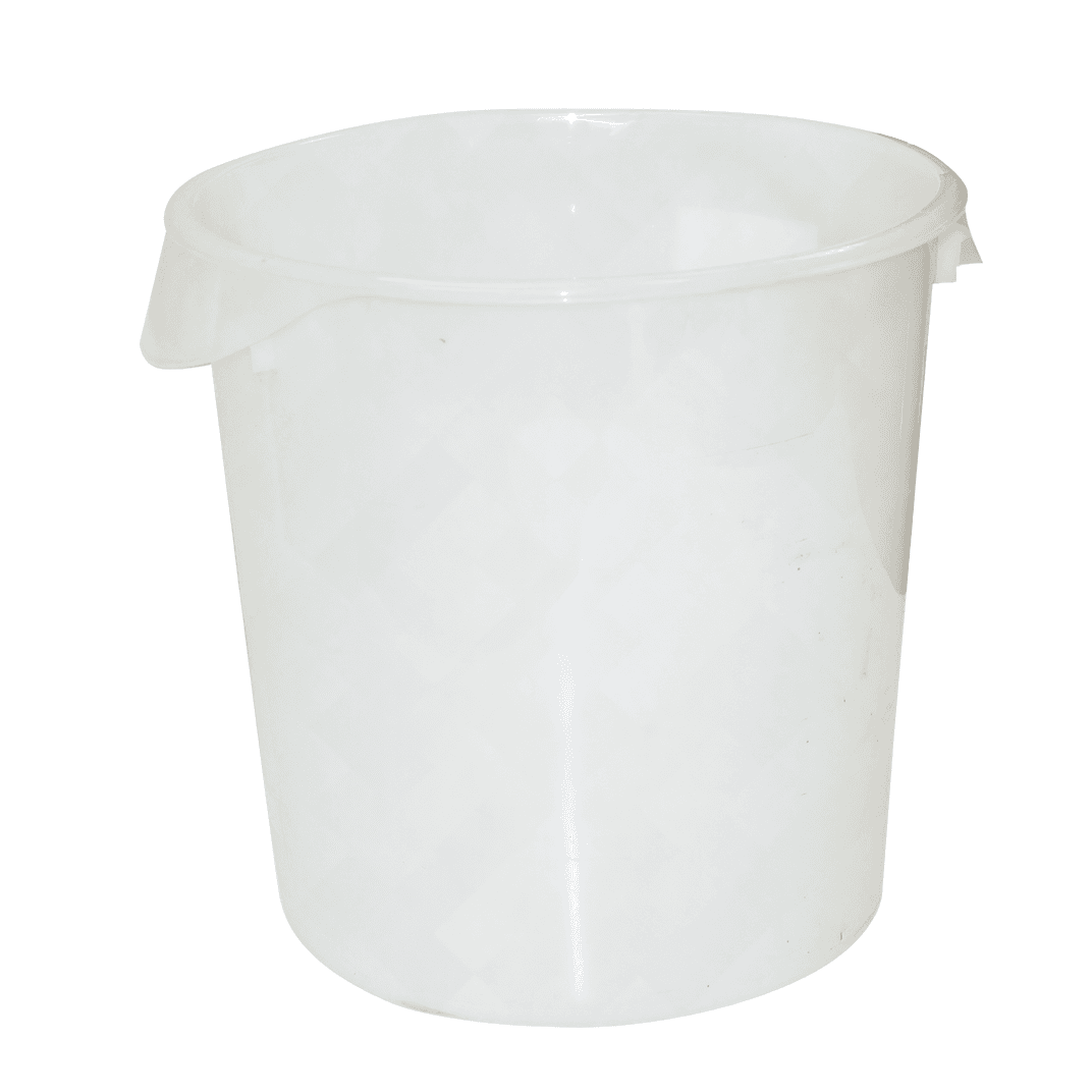 Food Storage Container 5.51X2.36X14 IN 22 QT White Round HDPE 1/Each