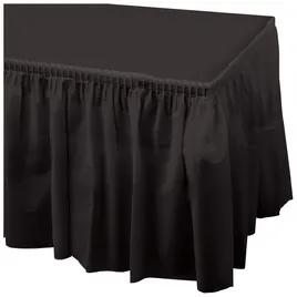 Table Skirt 29X168 IN Plastic Black 6/Case