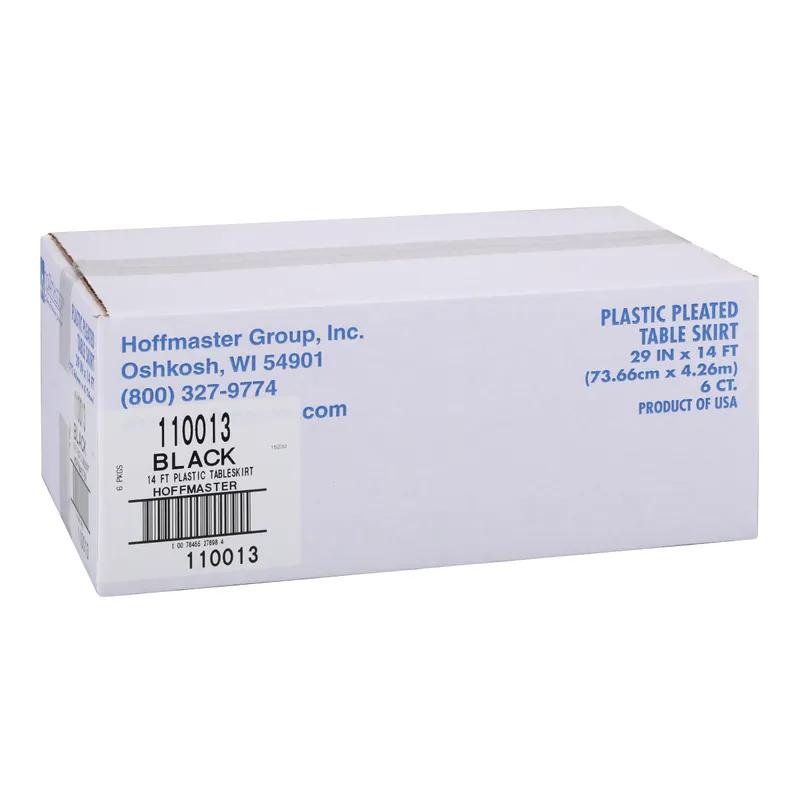 Table Skirt 29X168 IN Plastic Black 6/Case