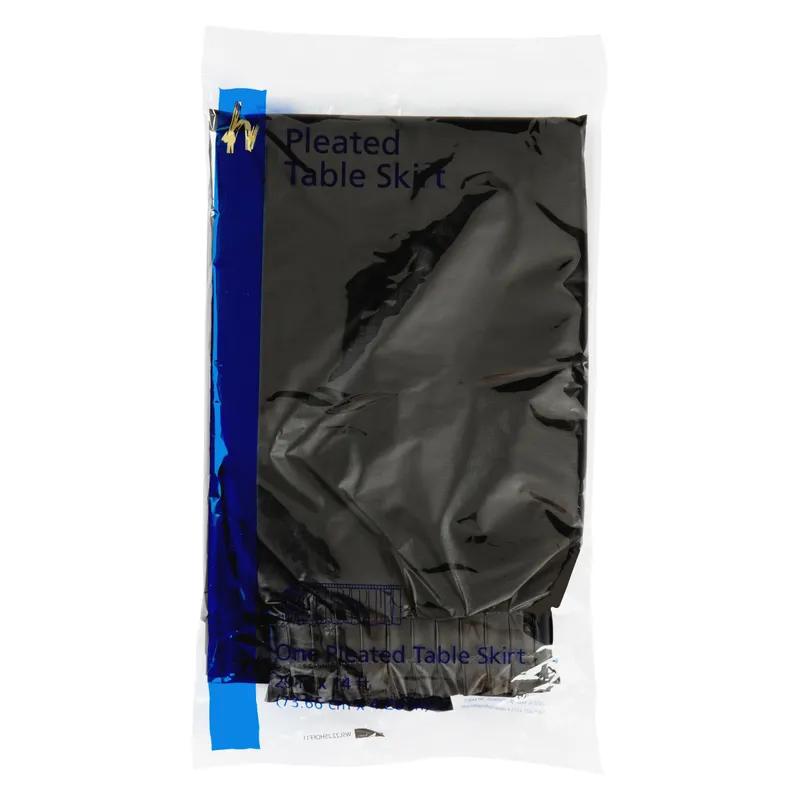 Table Skirt 29X168 IN Plastic Black 6/Case