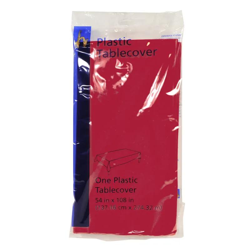 Table Cover 54X108 IN Plastic Red 12/Case