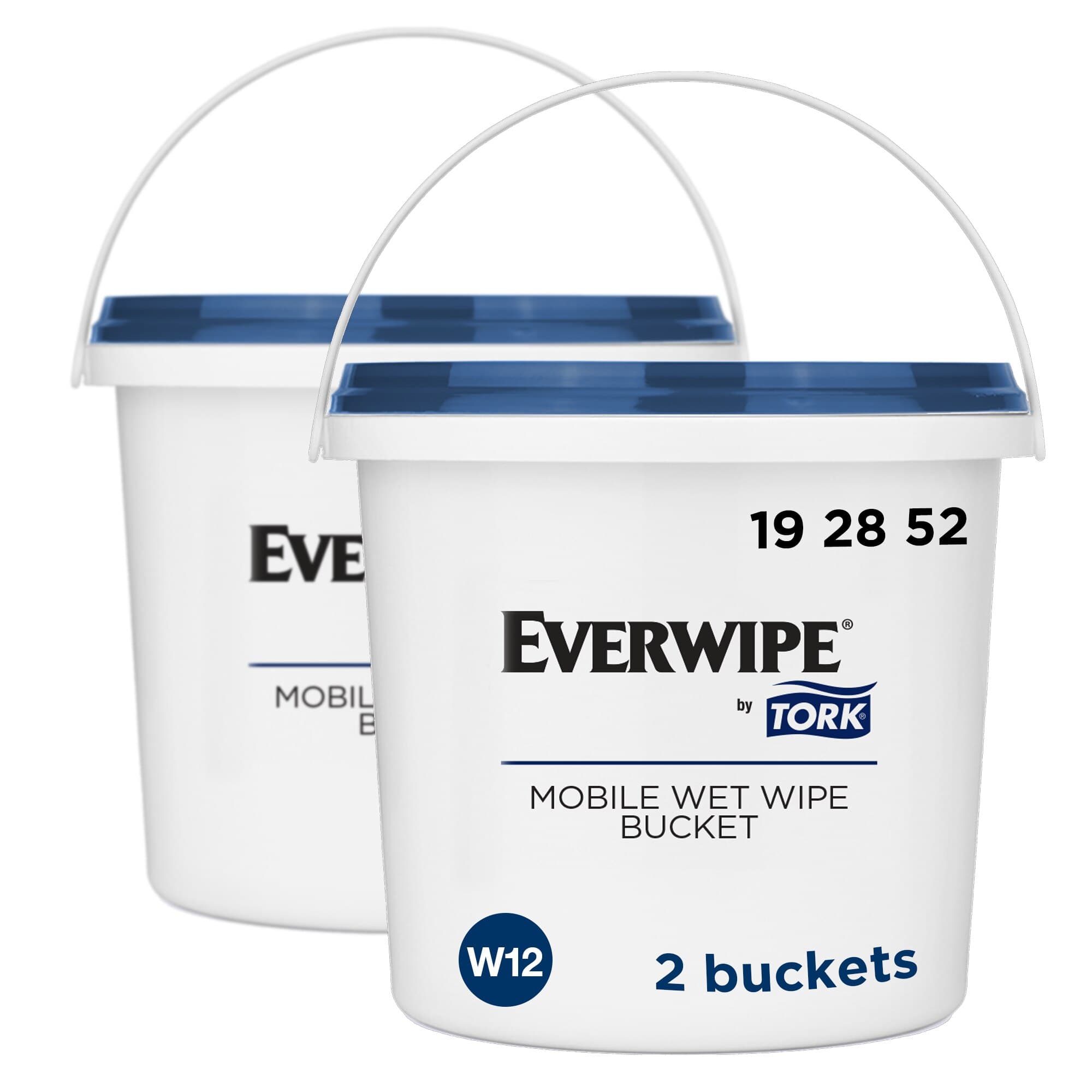 Tork W12 Wipe Dispenser Plastic White Bucket With Resealable Lid 2/Case