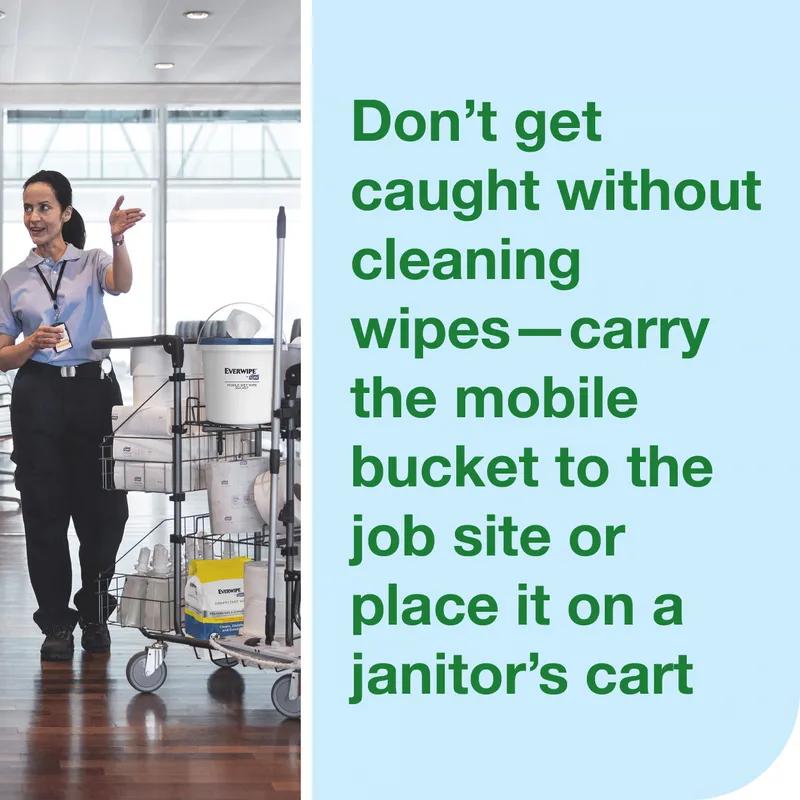 Tork W12 Wipe Dispenser Plastic White Bucket With Resealable Lid 2/Case