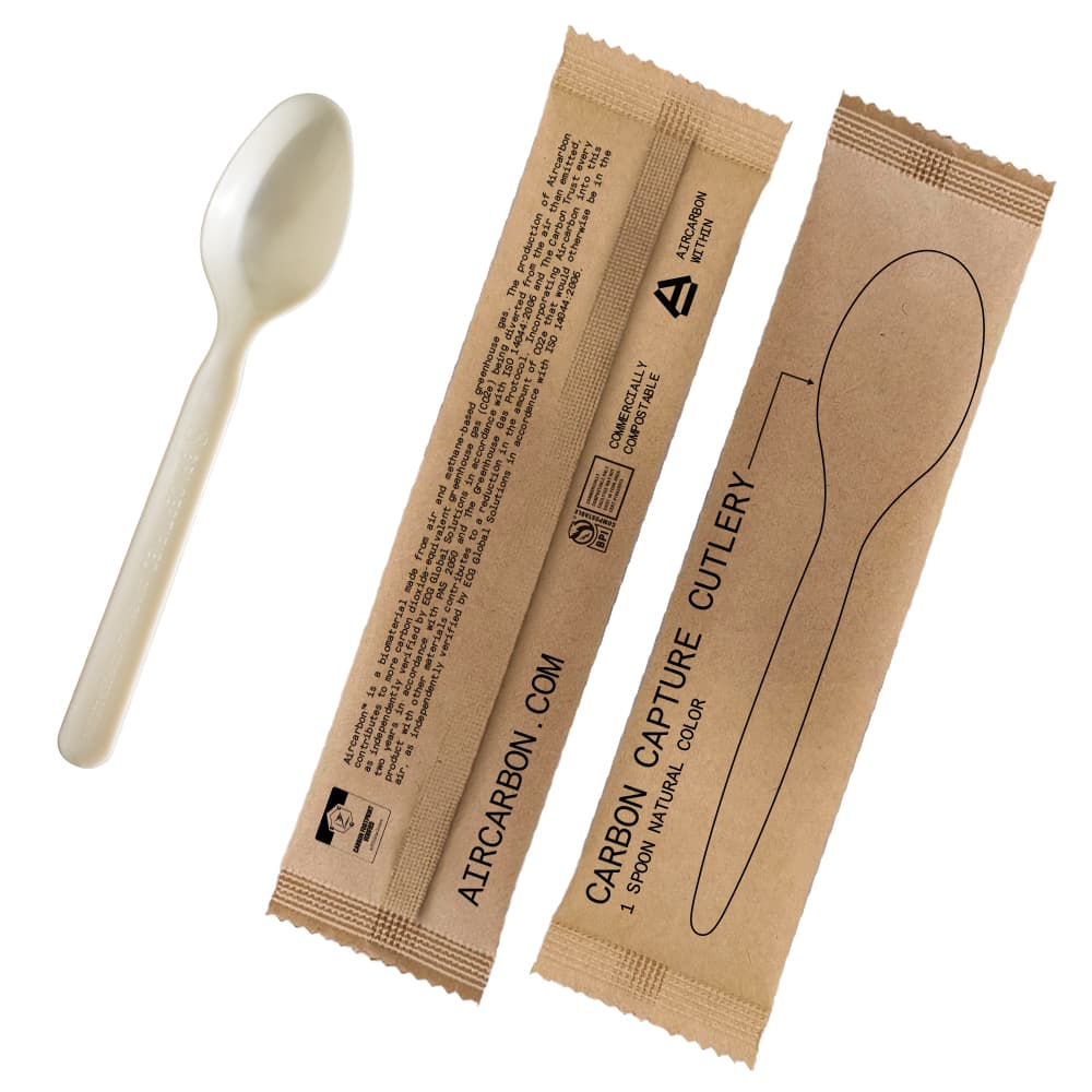 Spoon 6 IN Air Carbon Natural Paper Wrapped 500/Case