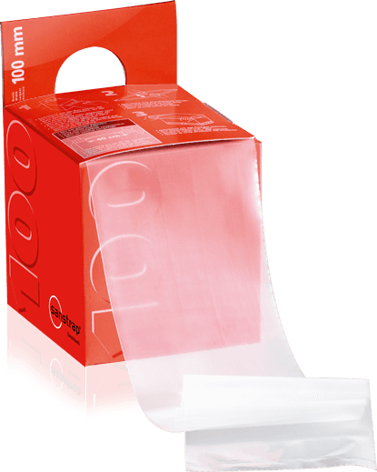 sanstrap® Pallet Bands 4IN X50FT PE Perforated 100 Count/Roll 4 Rolls/Case