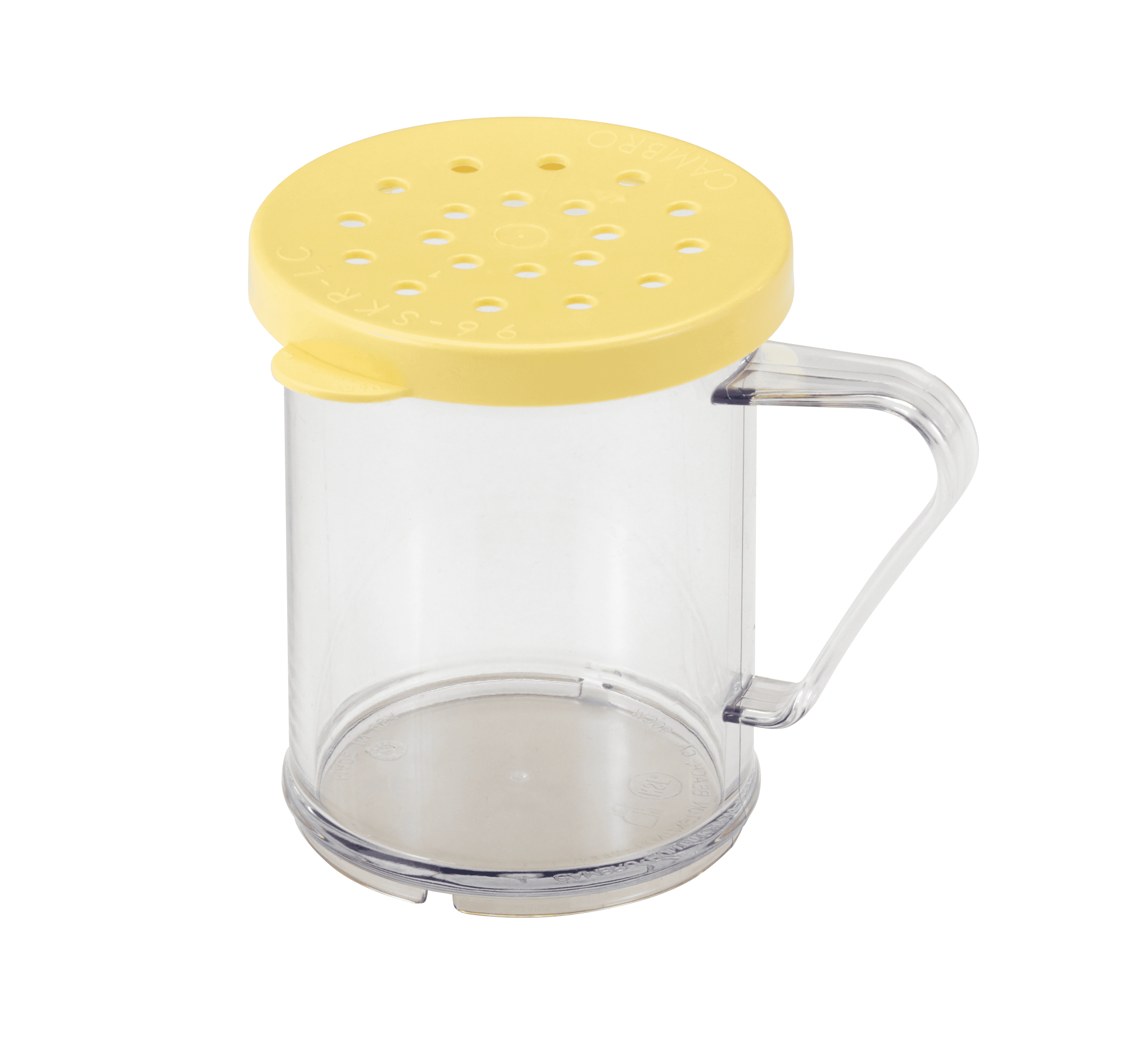 Cheese Shaker PC Clear Yellow With Dredge Lid 1/Each