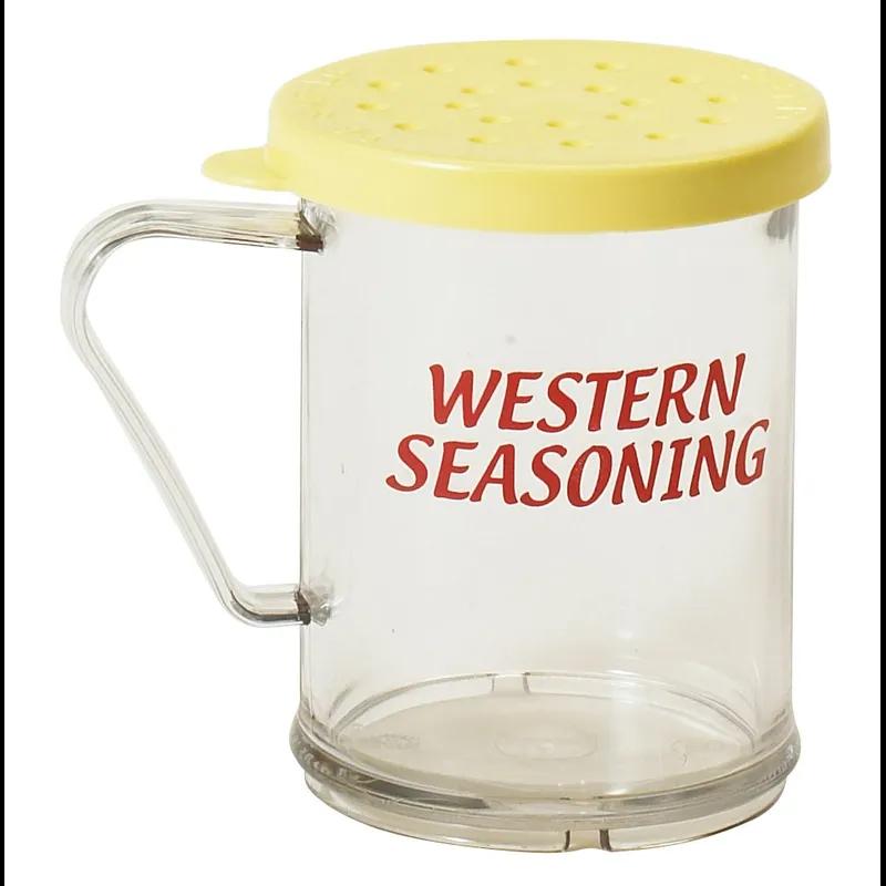 Cheese Shaker PC Clear Yellow With Dredge Lid 1/Each