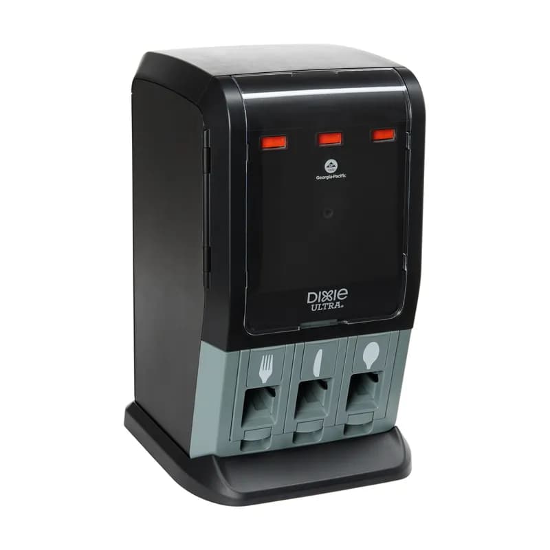 Dixie® Ultra SmartStock® Tri-Tower Series-T Cutlery Dispenser Mini Black 1/Case