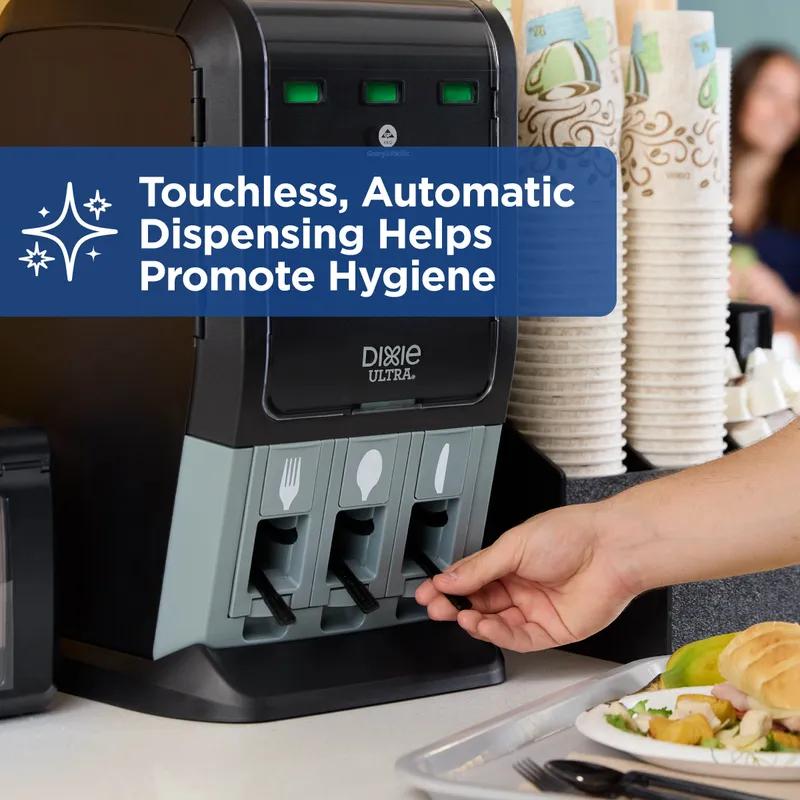 Dixie® Ultra SmartStock® Tri-Tower Series-T Cutlery Dispenser Mini Black 1/Case