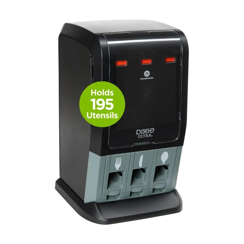 Dixie® Ultra SmartStock® Tri-Tower Series-T Cutlery Dispenser Mini Black 1/Case