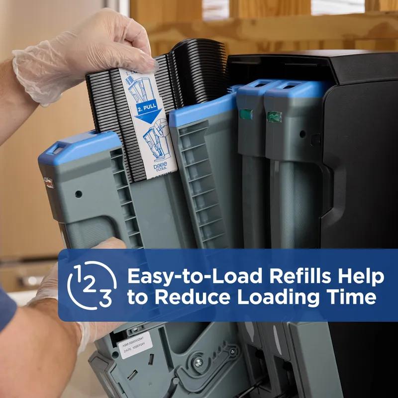 Dixie® Ultra SmartStock® Tri-Tower Series-T Cutlery Dispenser Mini Black 1/Case