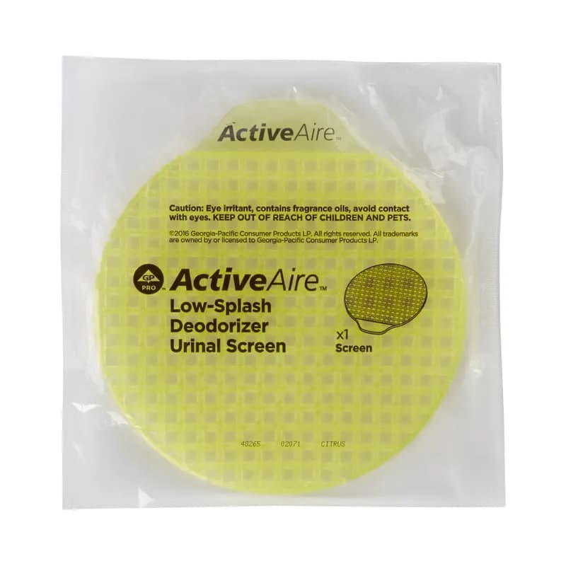 ActiveAire® Urinal Screen Citrus Scent Yellow 8.95X8.80X0.52 IN 12/Case