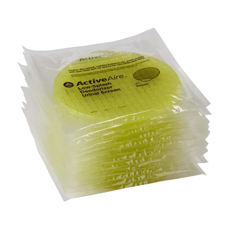 ActiveAire® Urinal Screen Citrus Scent Yellow 8.95X8.80X0.52 IN 12/Case