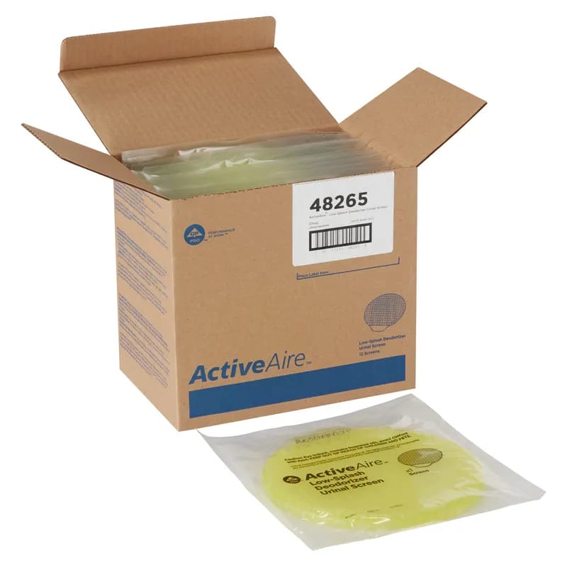 ActiveAire® Urinal Screen Citrus Scent Yellow 8.95X8.80X0.52 IN 12/Case