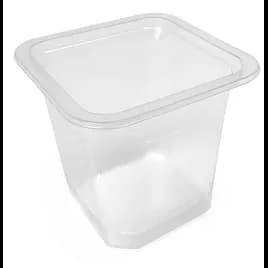 Deli Container 24 OZ PET Clear Square Extra Wide Flange 500/Case