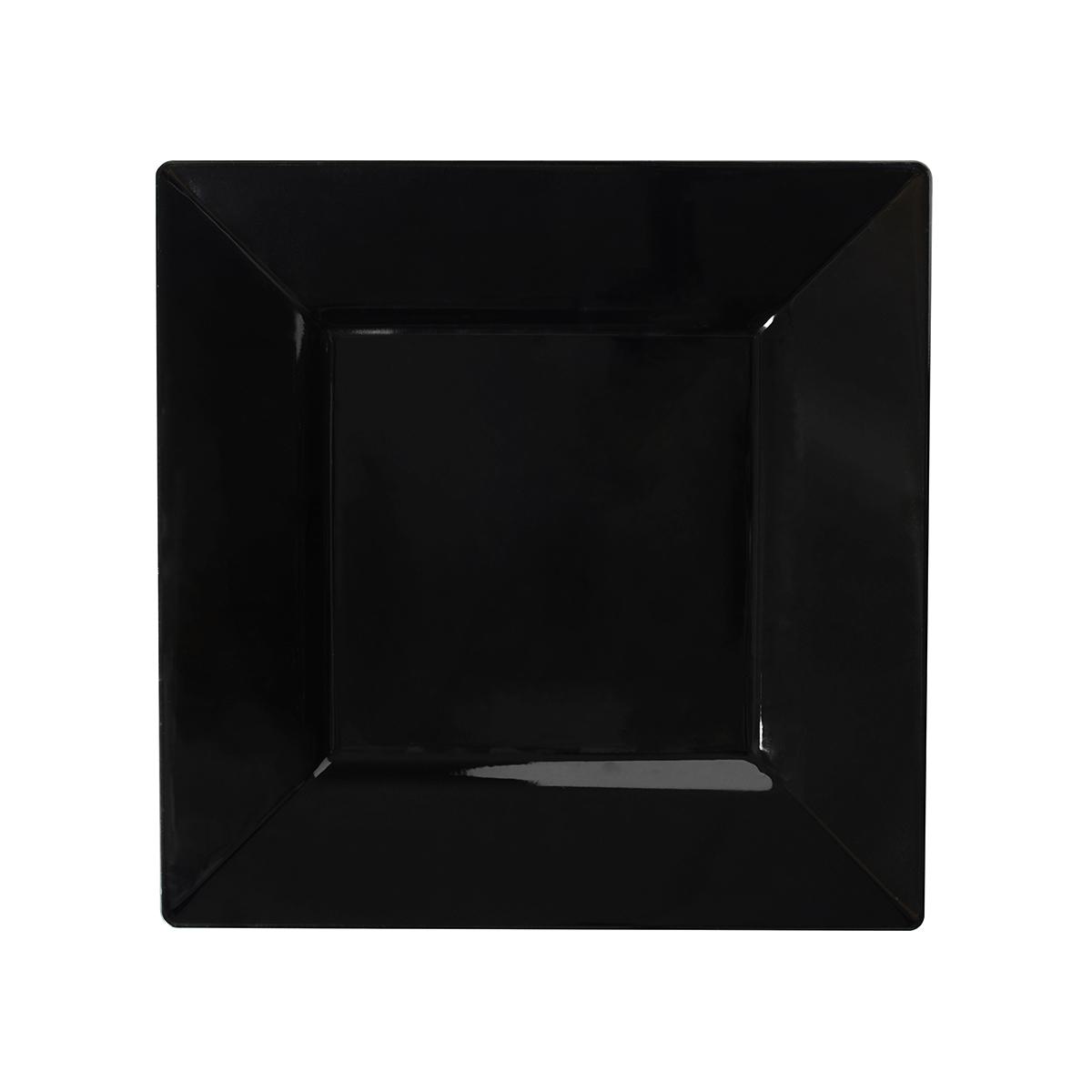 Plate 8 IN Plastic Black Square 120/Case