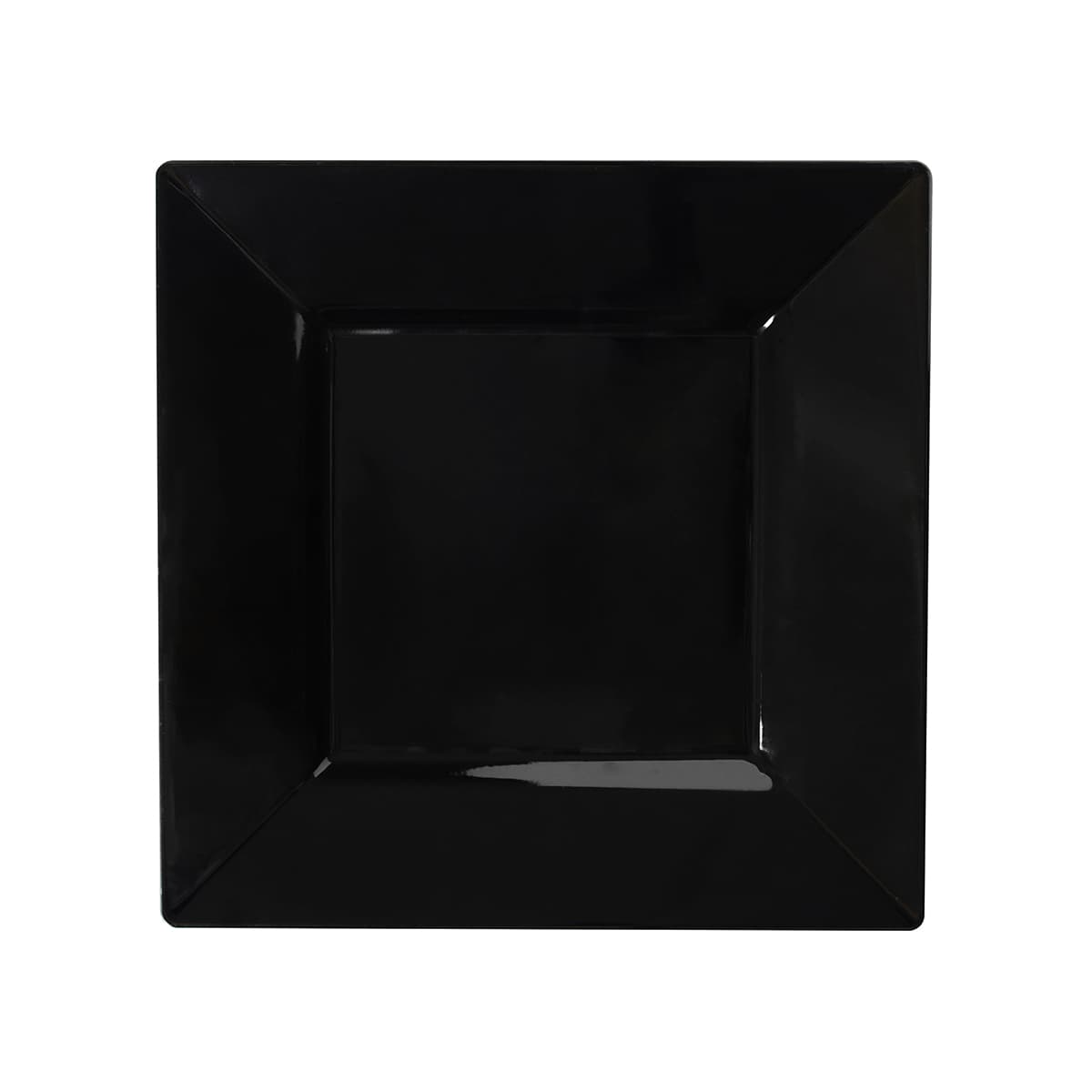 Plate 8 IN Plastic Black Square 120/Case