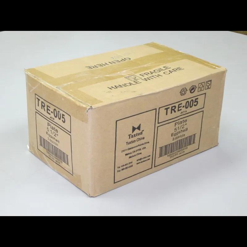 Reno Plate 5.5 IN China Eggshell Round Wide Rim Rolled Edge Fully Vitrified 36/Case