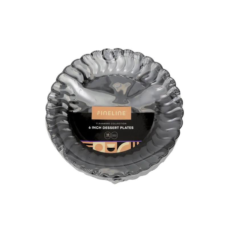 Plate 6 IN Plastic Black 180/Case