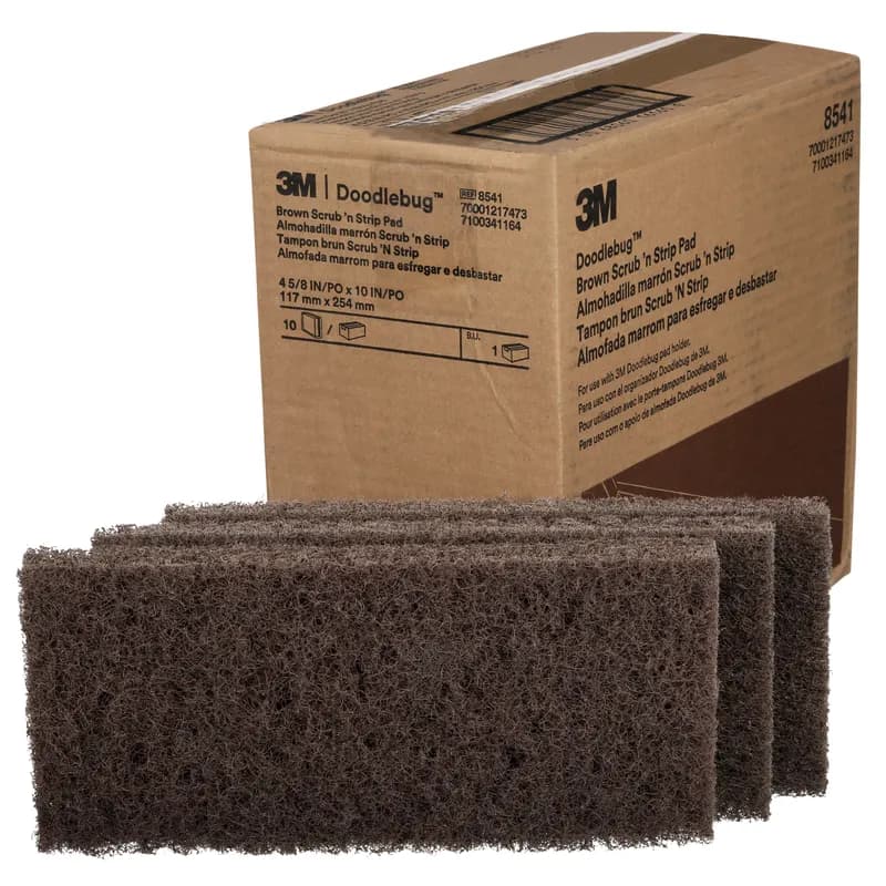 Doodlebug™ Scrub 'n Strip Pad 8541 Utility Pad 11X4.625 IN Brown Rectangle 10/Case