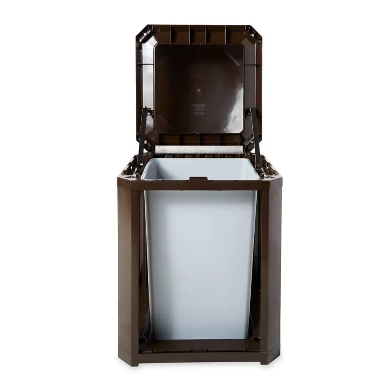 Landmark Series® Landfill 2-Stream Trash Container Frame 35 GAL Sable Resin With Dome Lid Classic With Rigid Liner 1/Each