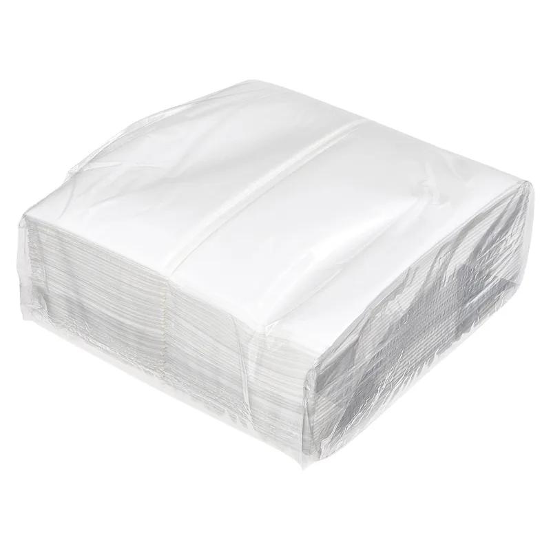 Victoria Bay Dinner Napkins 17X17 IN White Paper 1PLY Linen Feel 75 Count/Pack 4 Packs/Case 300 Count/Case