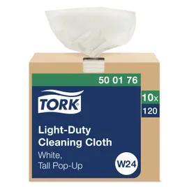 Tork Cleaning Cloth Wipe  16.125X8.27 IN Folded: 4.031X8.27 IN Light Duty 1 Cloth White Interfold 120/Case