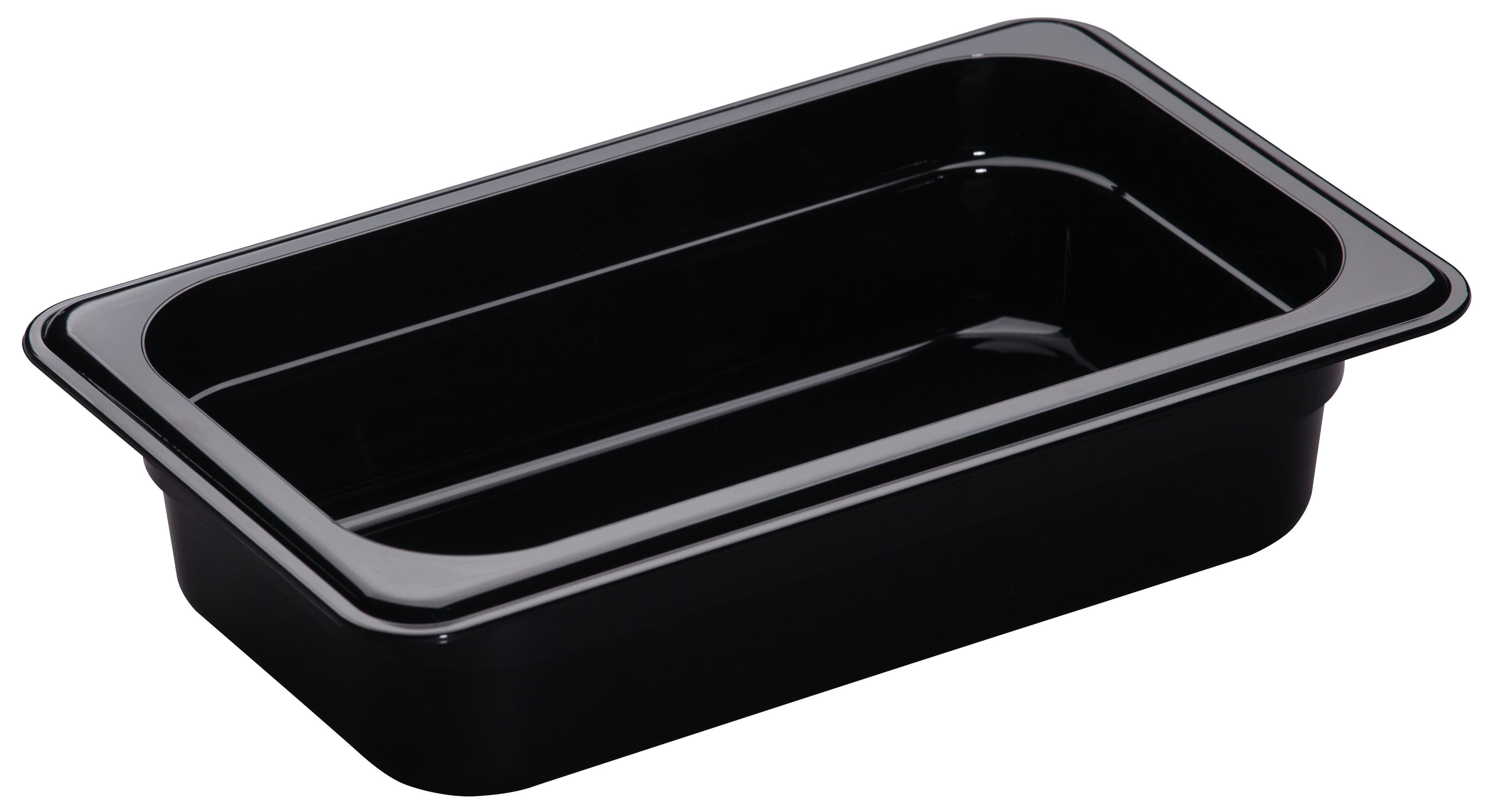 Camwear® Food Pan 1/4 Size 10.44X6.38X2.50 IN 1.8 QT Black Odor Resistant Stain Resistant 1/Each