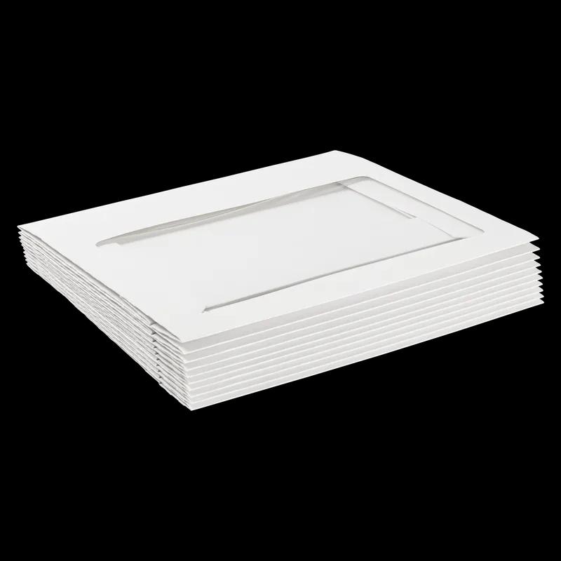 Donut Box 16X12X2.5 IN SBS Paperboard White Waterfall With Window 100/Case