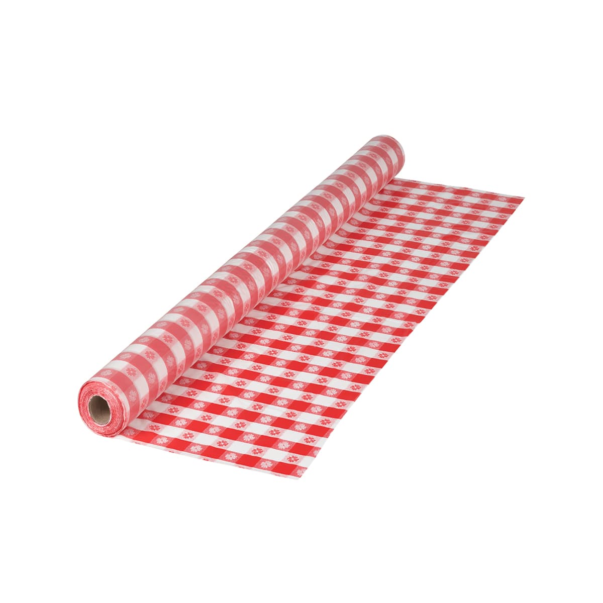 Table Cover 40IN X300FT Plastic Red White Gingham 1/Case