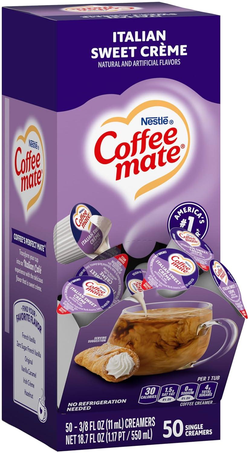 Nestle Coffee mate® Italian Sweet Creme Coffee Creamer 0.38 FLOZ Mini Cup 1/Box