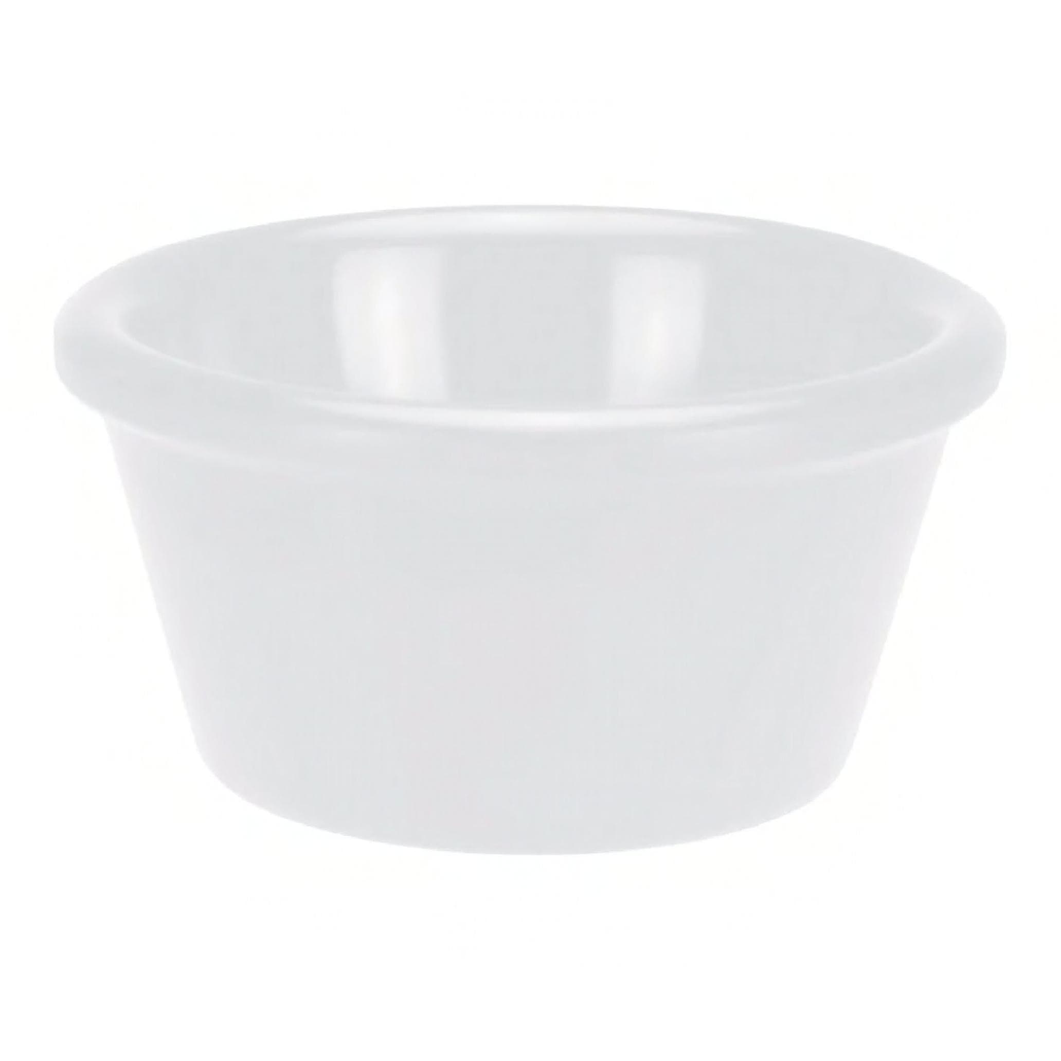Ramekin 2 OZ Melamine White Plain Smooth Sided 96 Count/Case