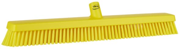Vikan® Push Broom Head 24.4X3.1X5.3 IN Yellow PP Polyester Polybutylene Terephthalate (PBT) SS Threaded 1/Each