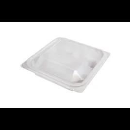Fresh-Pak StackerZ Take-Out Container Base & Lid Combo With Dome Lid 8X1.5 IN 3 Compartment PP White Square 250/Case