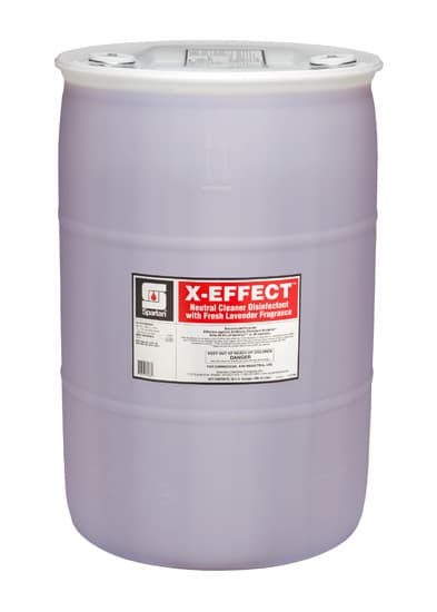 X-EFFECT® Fresh Lavender One-Step Disinfectant 55 GAL Multi Surface Non-Alkaline Concentrate 1/Drum