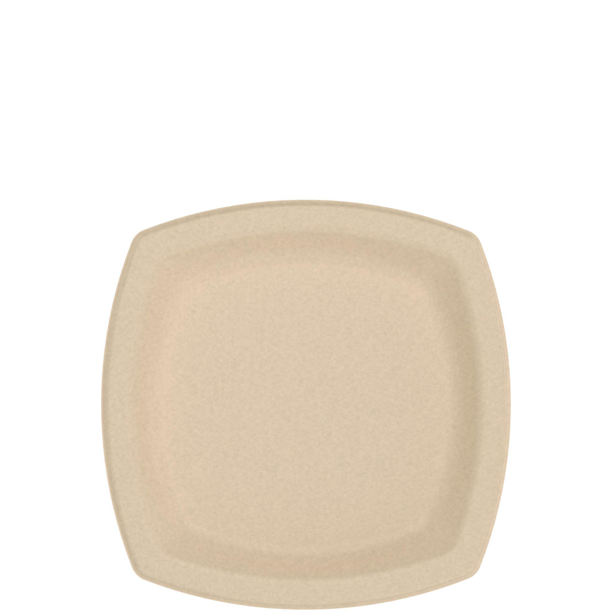Dart® Plate 6.7X6.7X0.627 IN Pulp & Fiber Natural Square 125 Count/Bag 8 Bags/Case 1000 Count/Case