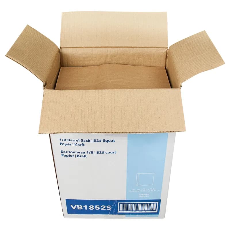 Victoria Bay Bag 1/8 52 LB Paper Kraft Unprinted Squat 500/Bundle