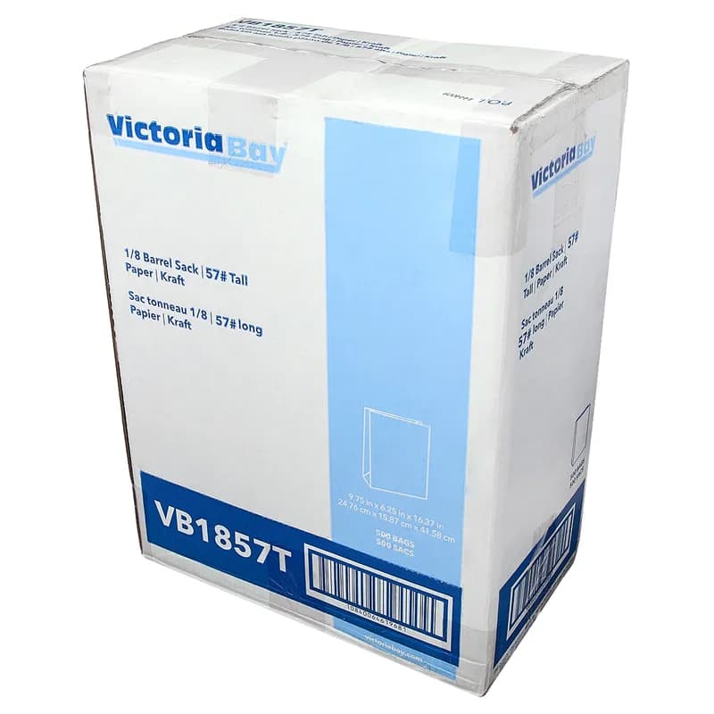 Victoria Bay Bag 1/8 57 LB Paper Kraft Tall 500/Bundle