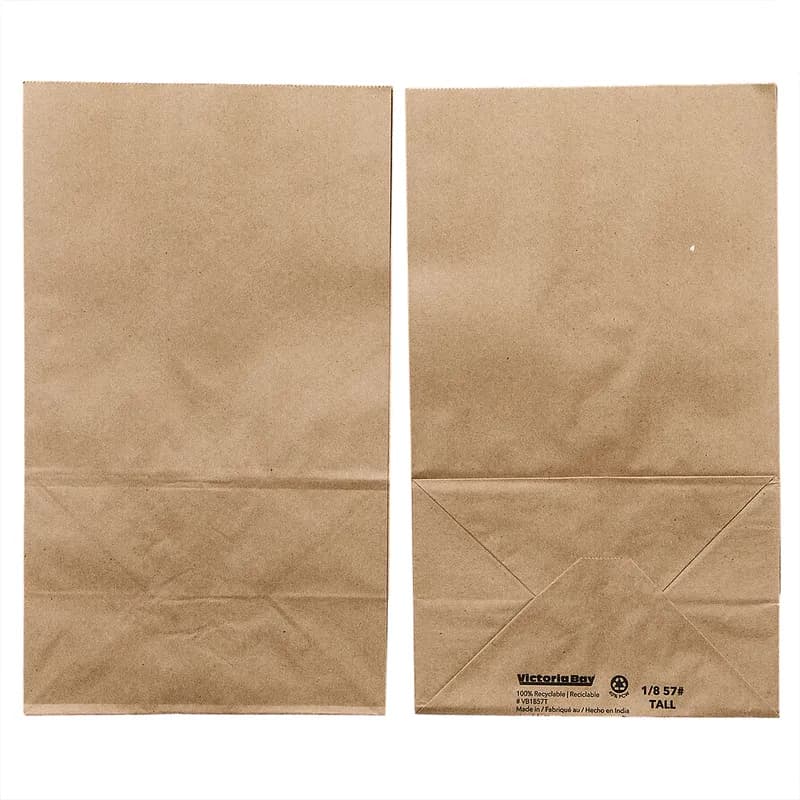 Victoria Bay Bag 1/8 57 LB Paper Kraft Tall 500/Bundle