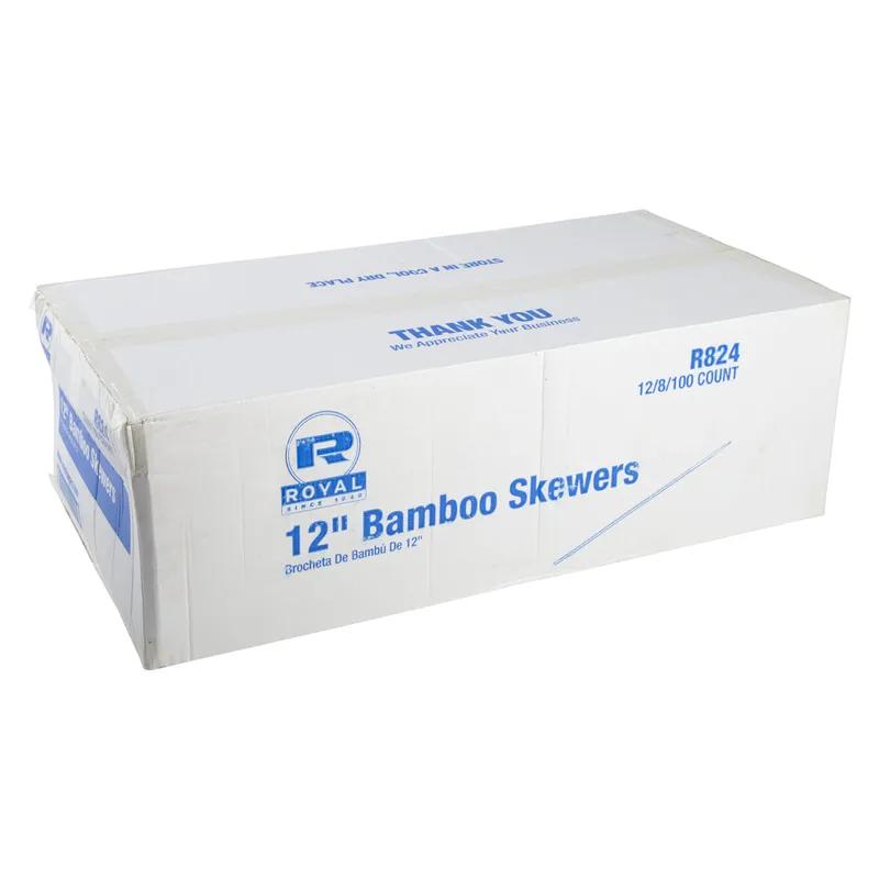Shishkabob Skewer 12 IN Bamboo Round Natural 800/Box