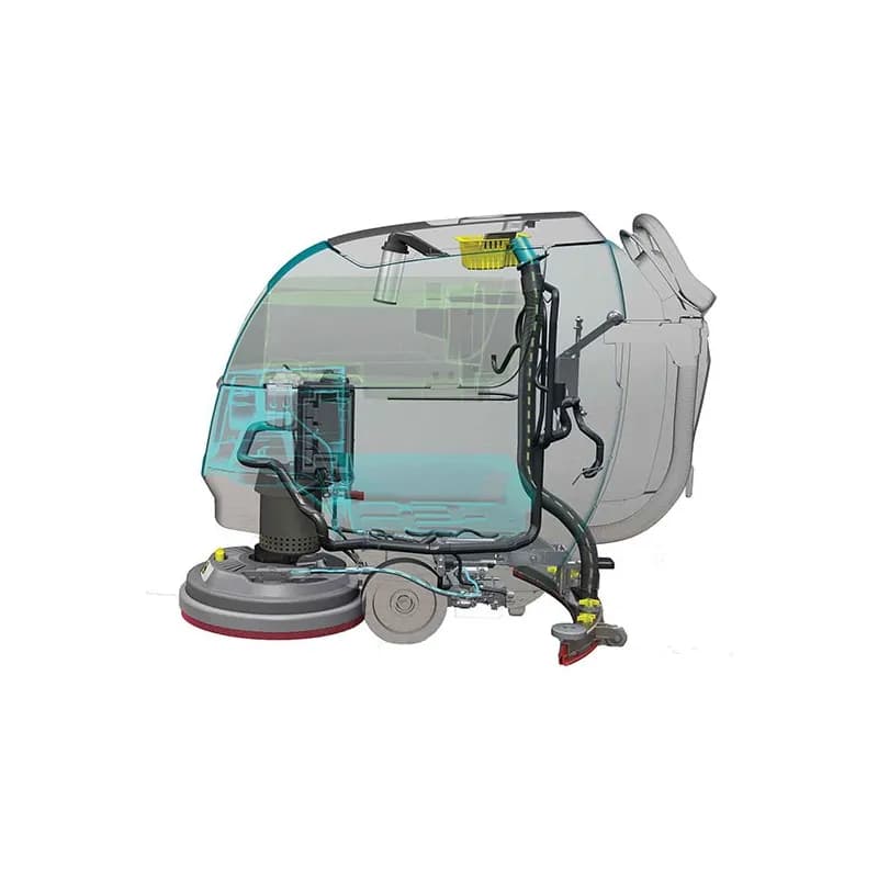 Floor Scrubber 11 GAL 20IN 24v Walk Behind On-Board Charger Pad Battery 1/Each