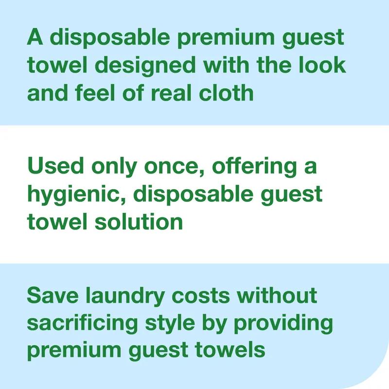 Tork LinStyle Valet Folded Guest Towel 17X11.5 IN 8.5X4.375 IN 1PLY White 1/6 Fold Embossed Premium Refill 100/Case