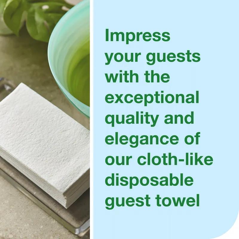 Tork LinStyle Valet Folded Guest Towel 17X11.5 IN 8.5X4.375 IN 1PLY White 1/6 Fold Embossed Premium Refill 100/Case