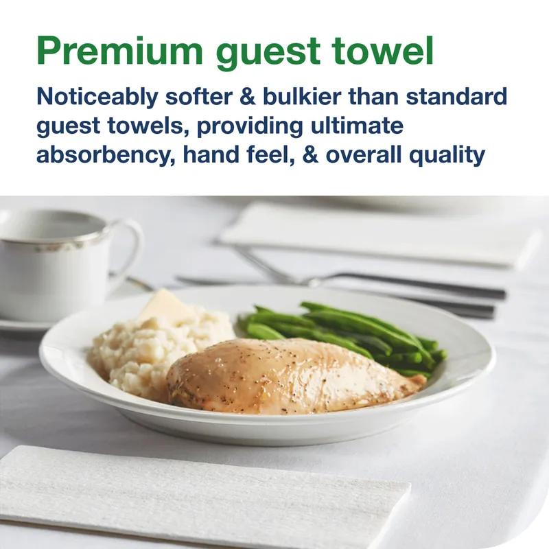 Tork LinStyle Valet Folded Guest Towel 17X11.5 IN 8.5X4.375 IN 1PLY White 1/6 Fold Embossed Premium Refill 100/Case