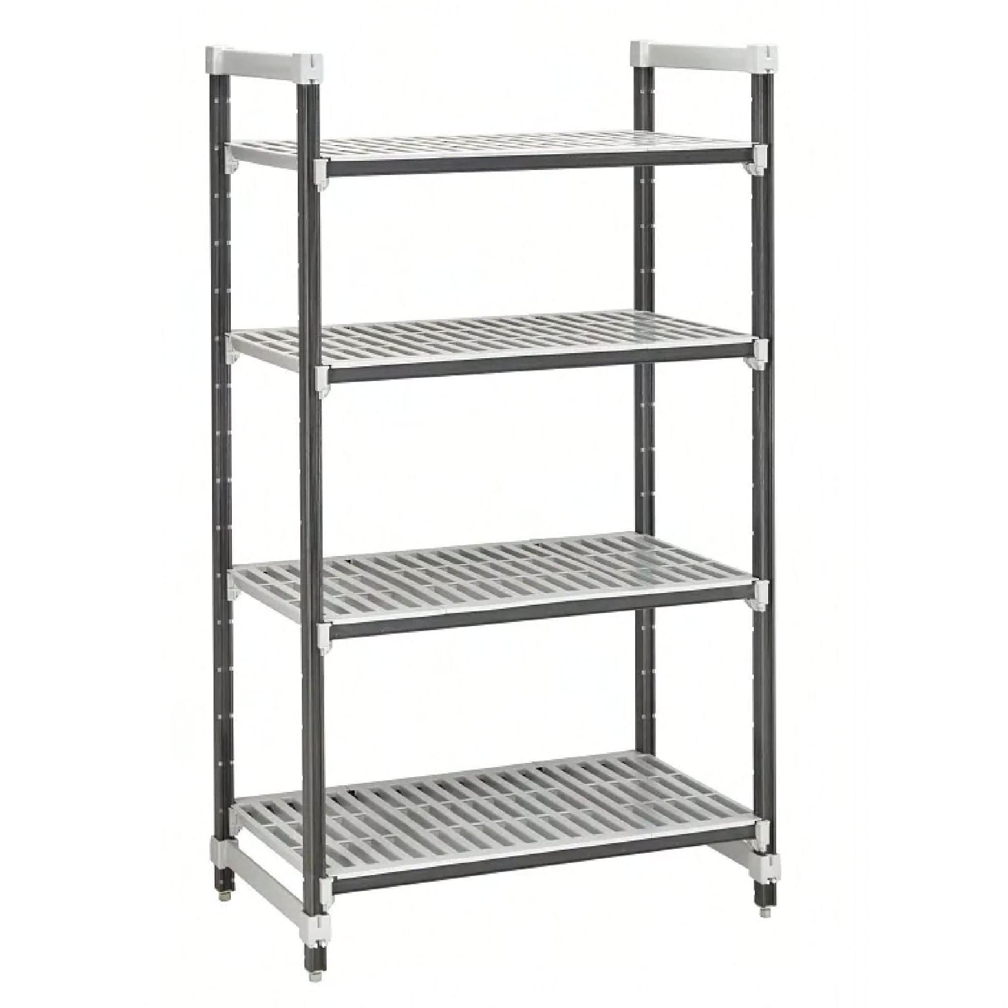 Camshelving® Elements® XTRA Shelving Starter Unit 18X36X72 IN Speckled Gray Resin & Metal Composite 1/Each