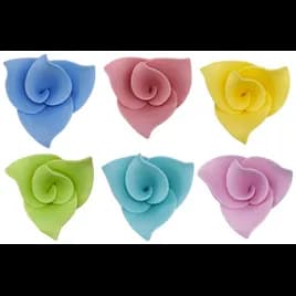 Sweet Décor® Molded Sugar Decoration Pastel Origami Flowers 24/Box